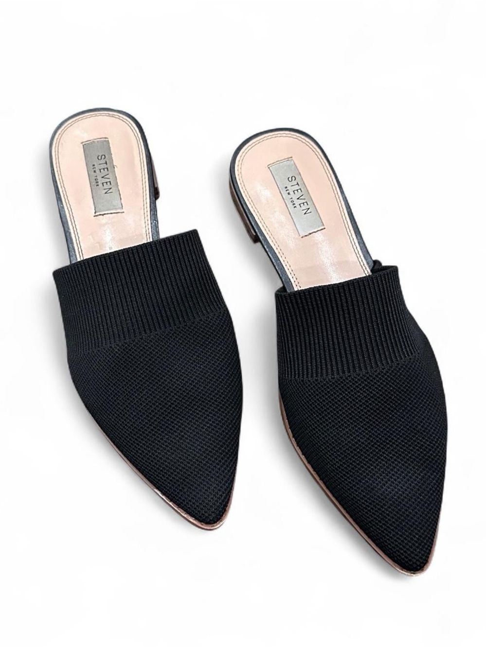 Steven New York Knit Pointed-Toe Mules – Size 9